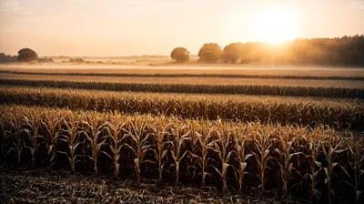 Golden Corn Field At Sunrise