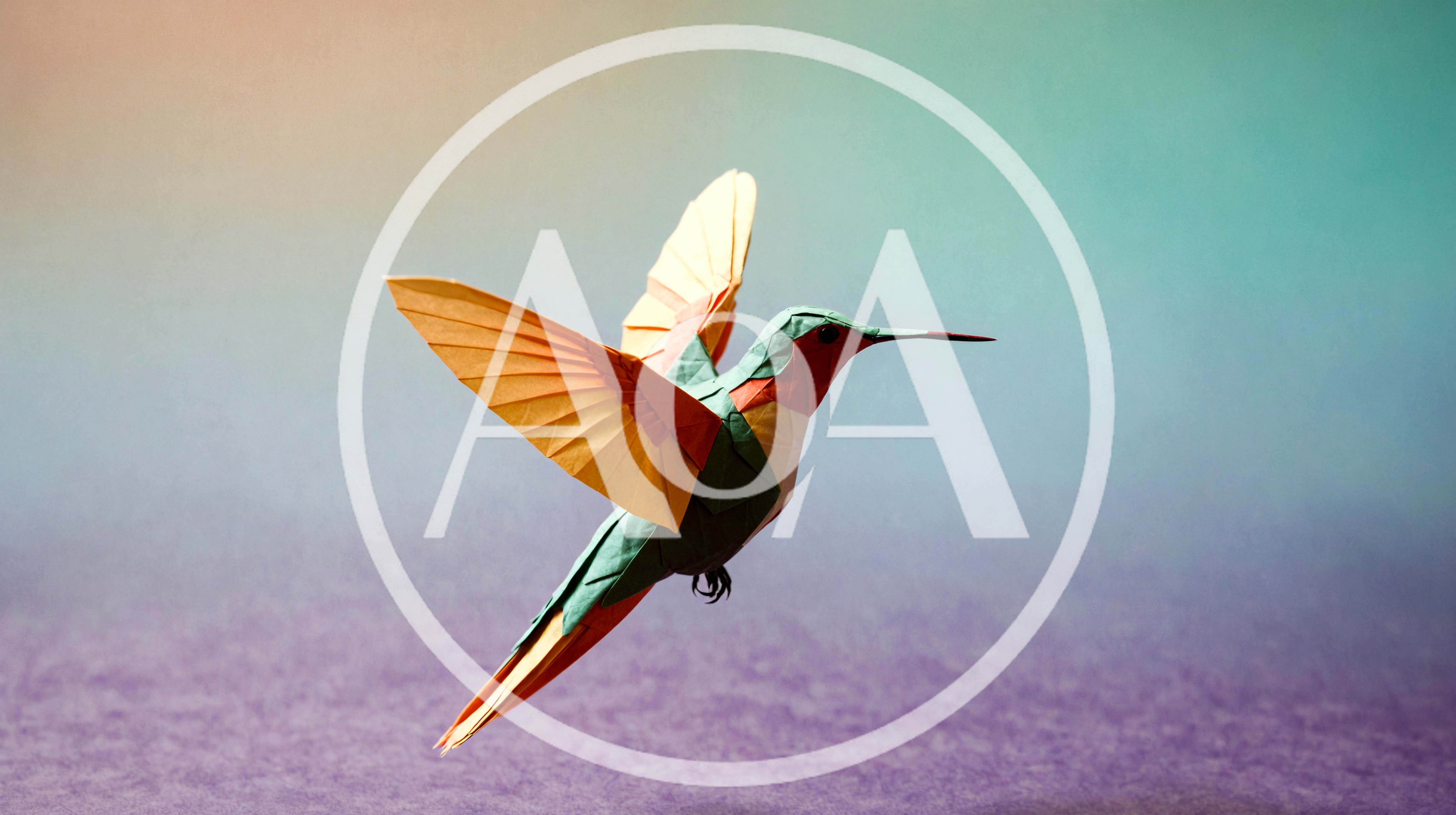 Origami Hummingbird Paper Craft In Flight