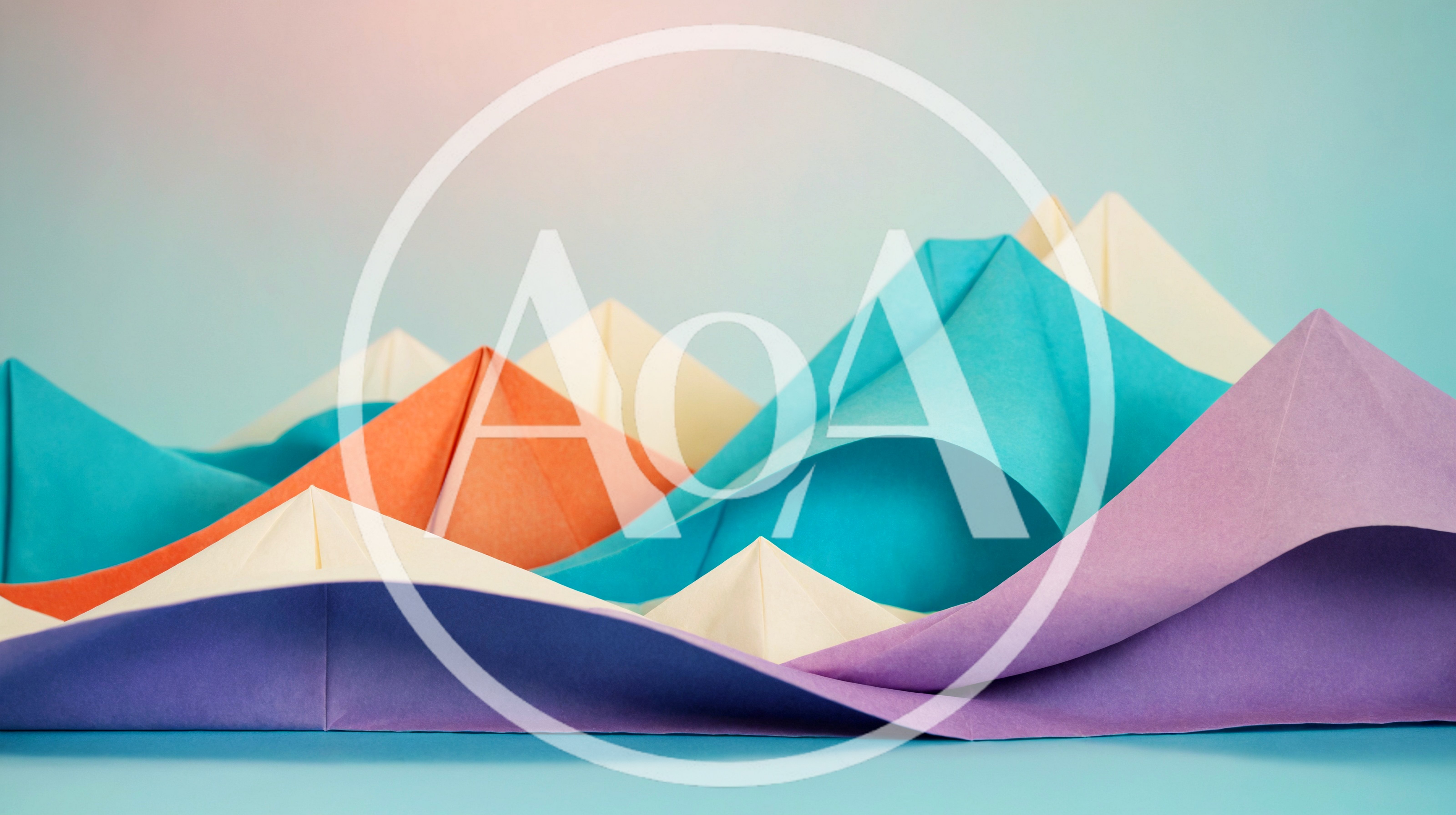 Abstract Paper Mountain Landscape Art