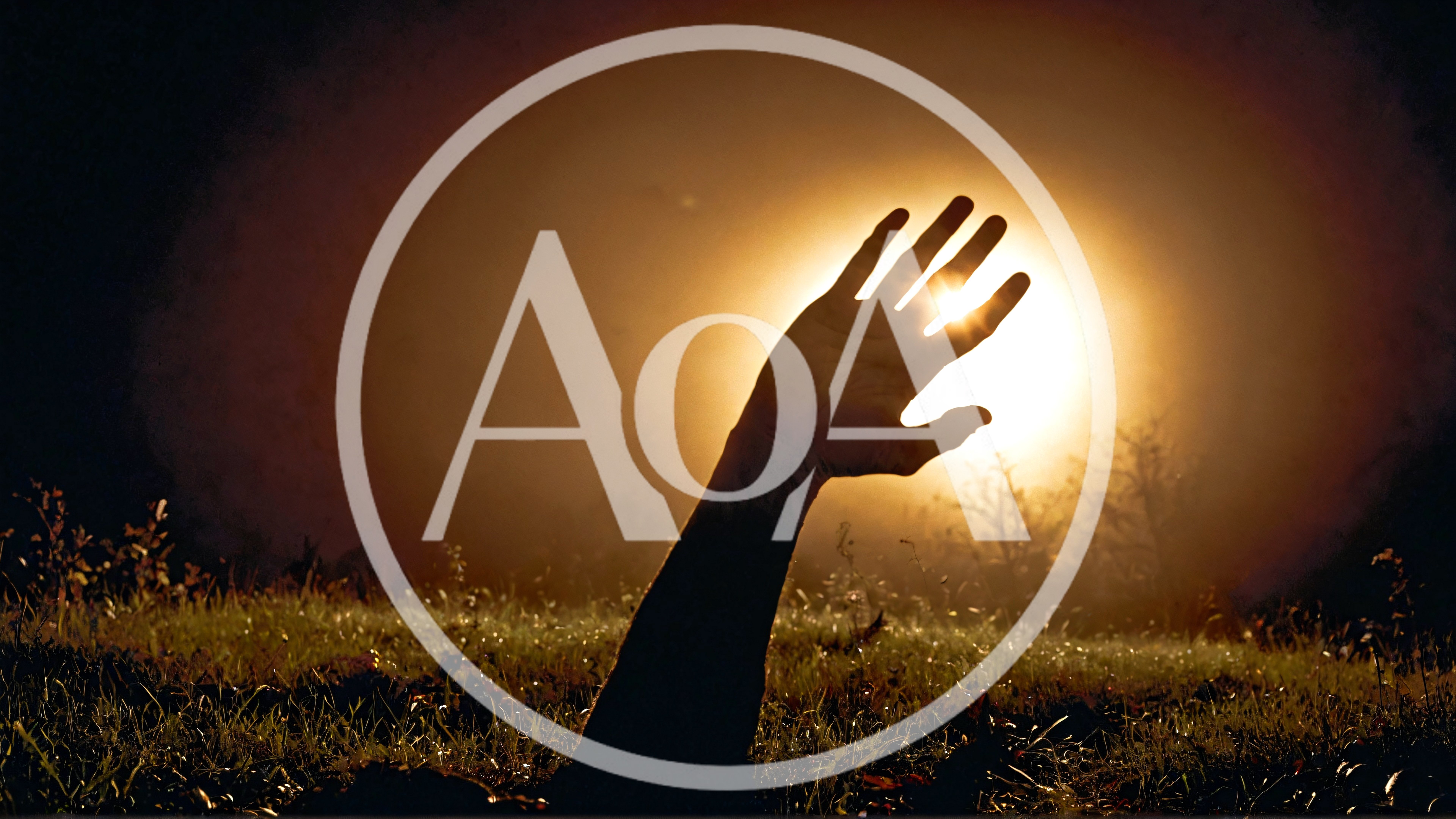 Human Hand Reaching Out From Underground At Sunset