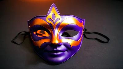 Purple And Gold Venetian Masquerade Mask