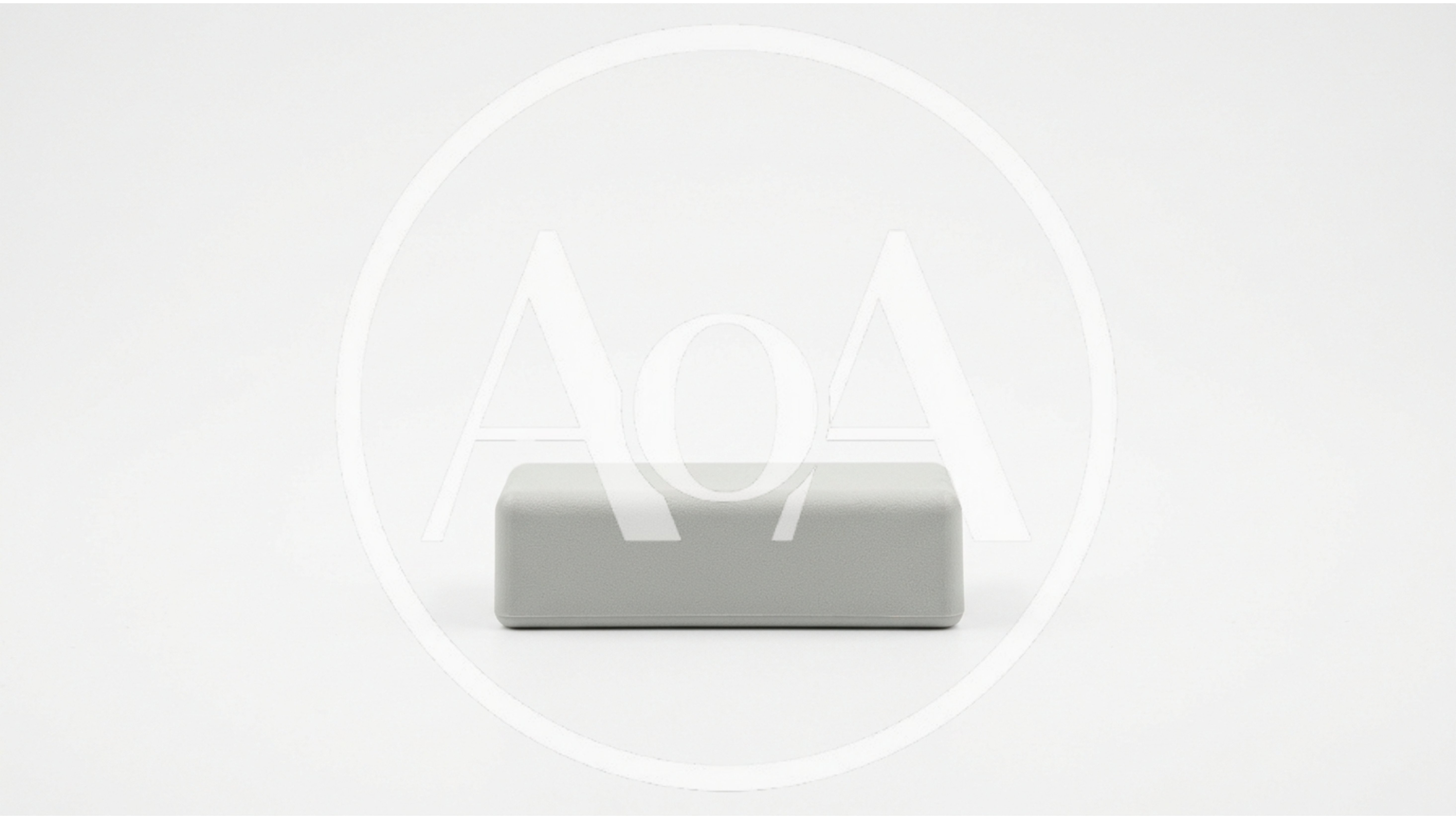 Minimalist Gray Rectangular Block On White Background