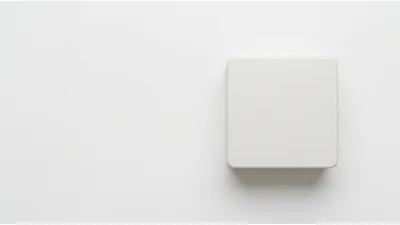 Minimalist White Square Box On White Background