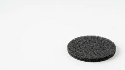 Black Scouring Pad On White Background
