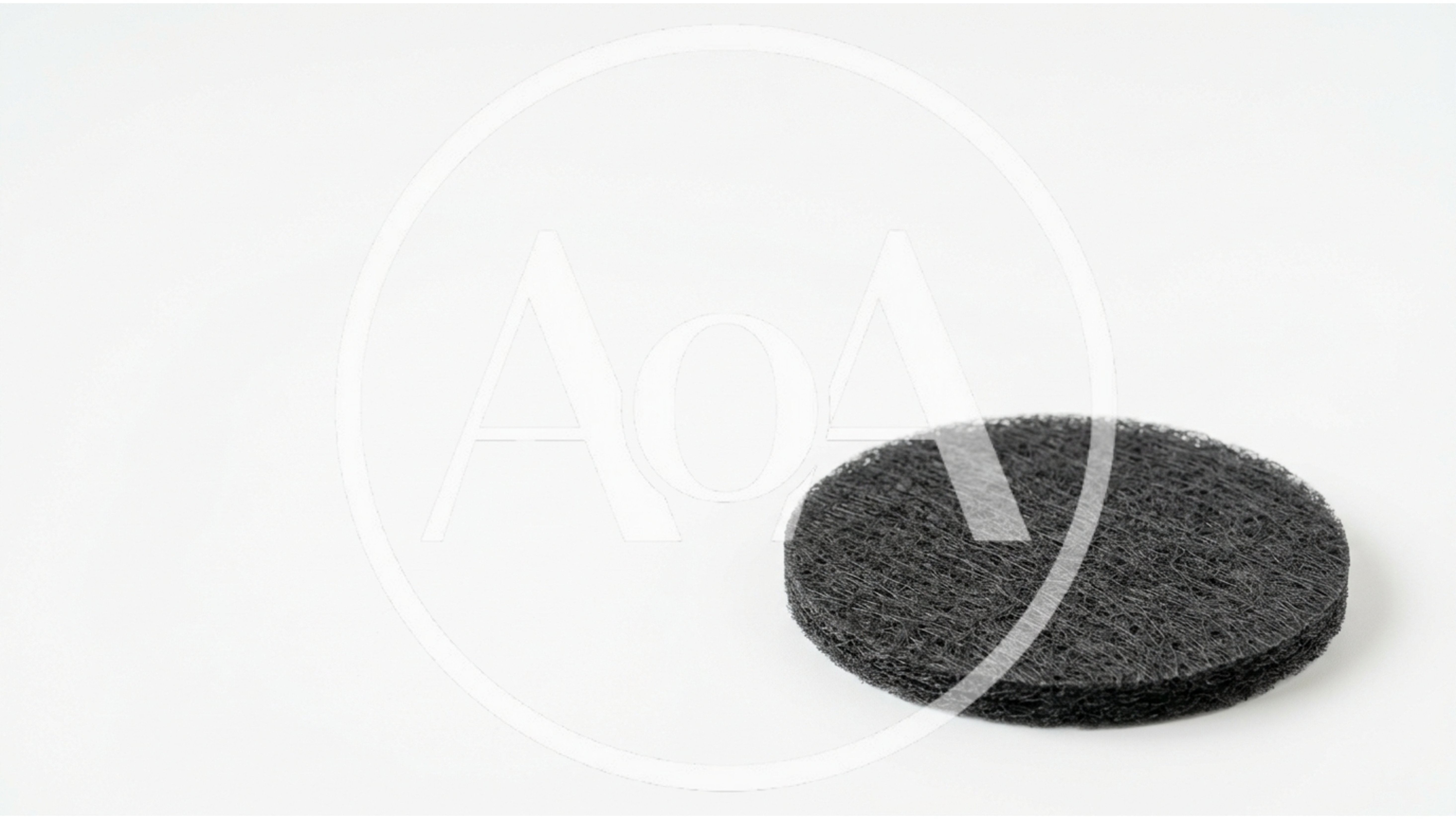 Black Scouring Pad On White Background