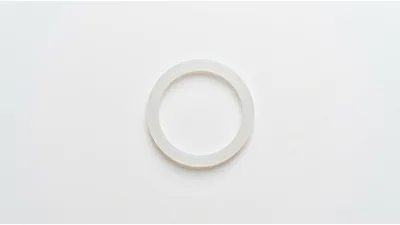 White Silicone O-Ring Seal Isolated On White Background