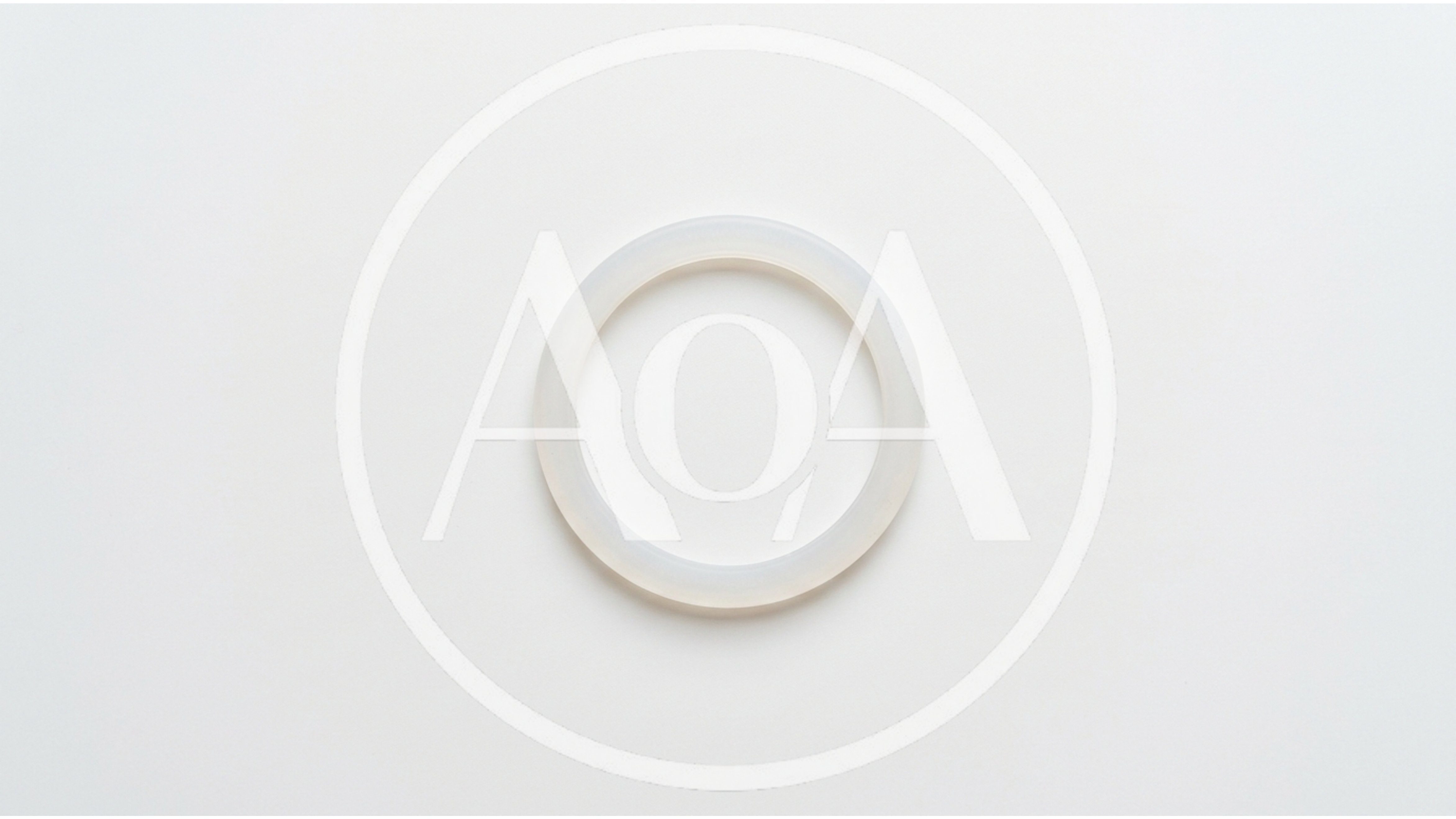 White Silicone O-Ring Seal Isolated On White Background