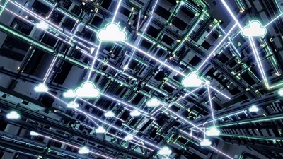 Digital Cloud Network Connections In Data Center