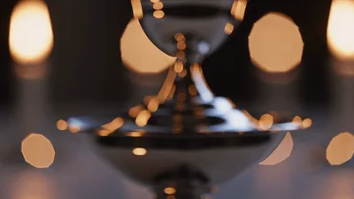 Silver Chalice Revealed Through Focus Pull