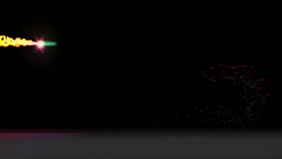 Fiery Particle Explosion And Glowing Energy Ring Animation