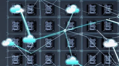 Digital Cloud Network Connecting Server Rack Hardware