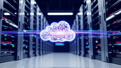 Digital Cloud Computing Network Concept In Data Center
