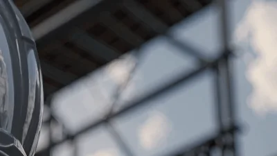 Construction Worker Wearing White Safety Helmet Outdoors