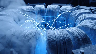 Futuristic Fusion Reactor Core With Glowing Plasma Energy