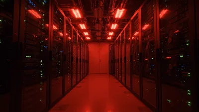 Server Room Lighting Transition From White To Red