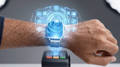 Smartwatch Performing Contactless Payment With Digital Holographic Interface