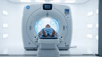 Patient Undergoing CT Scan In Modern Medical Imaging Suite
