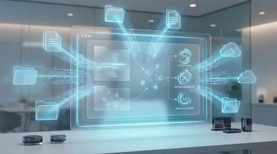 Digital Data Processing Interface With Holographic Icons