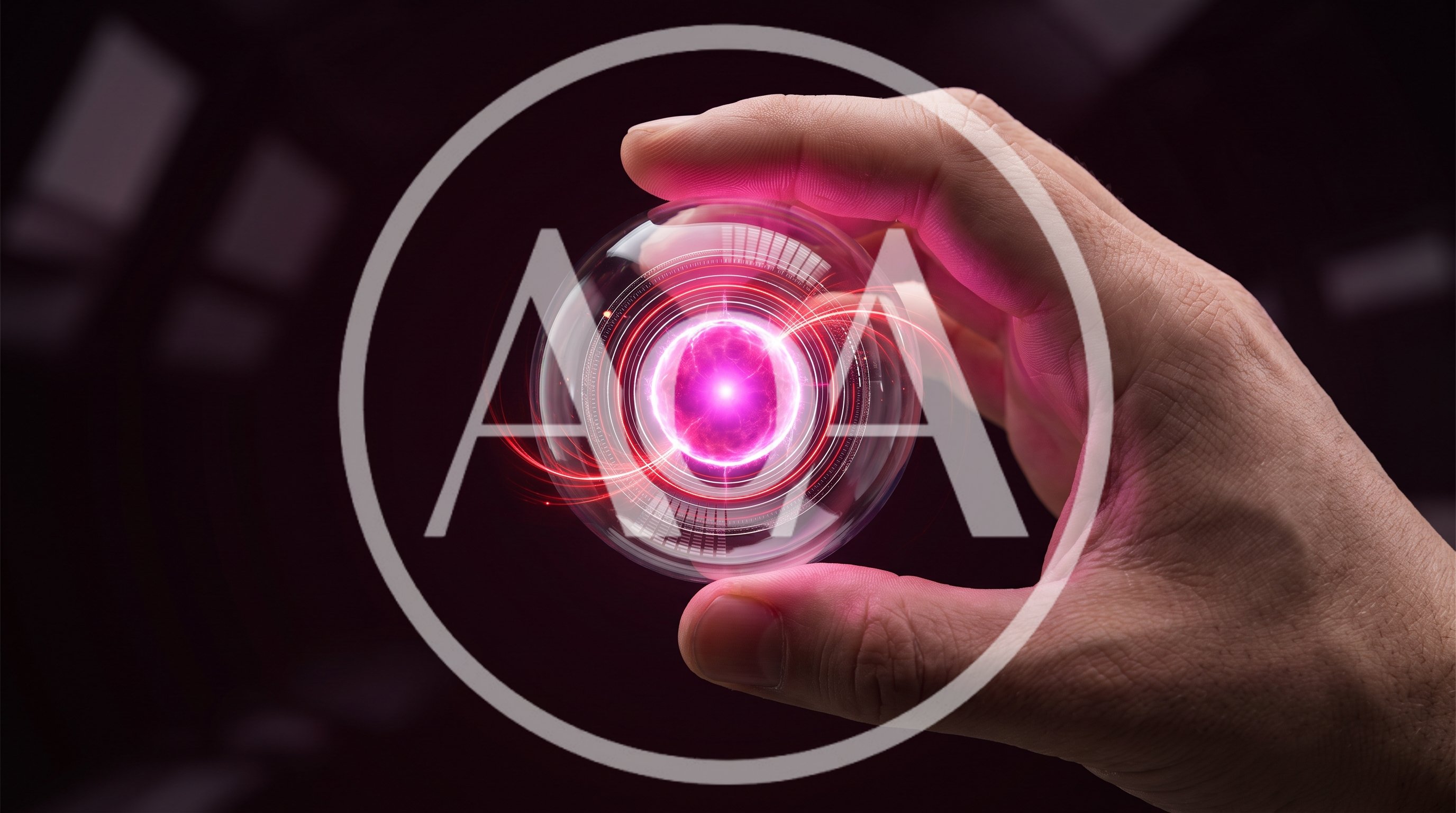 Hand Holding A Glowing Futuristic Energy Sphere