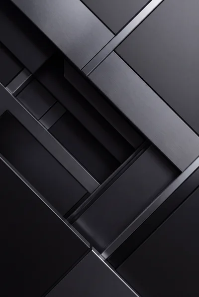 Abstract Geometric Dark Metal Panels Background