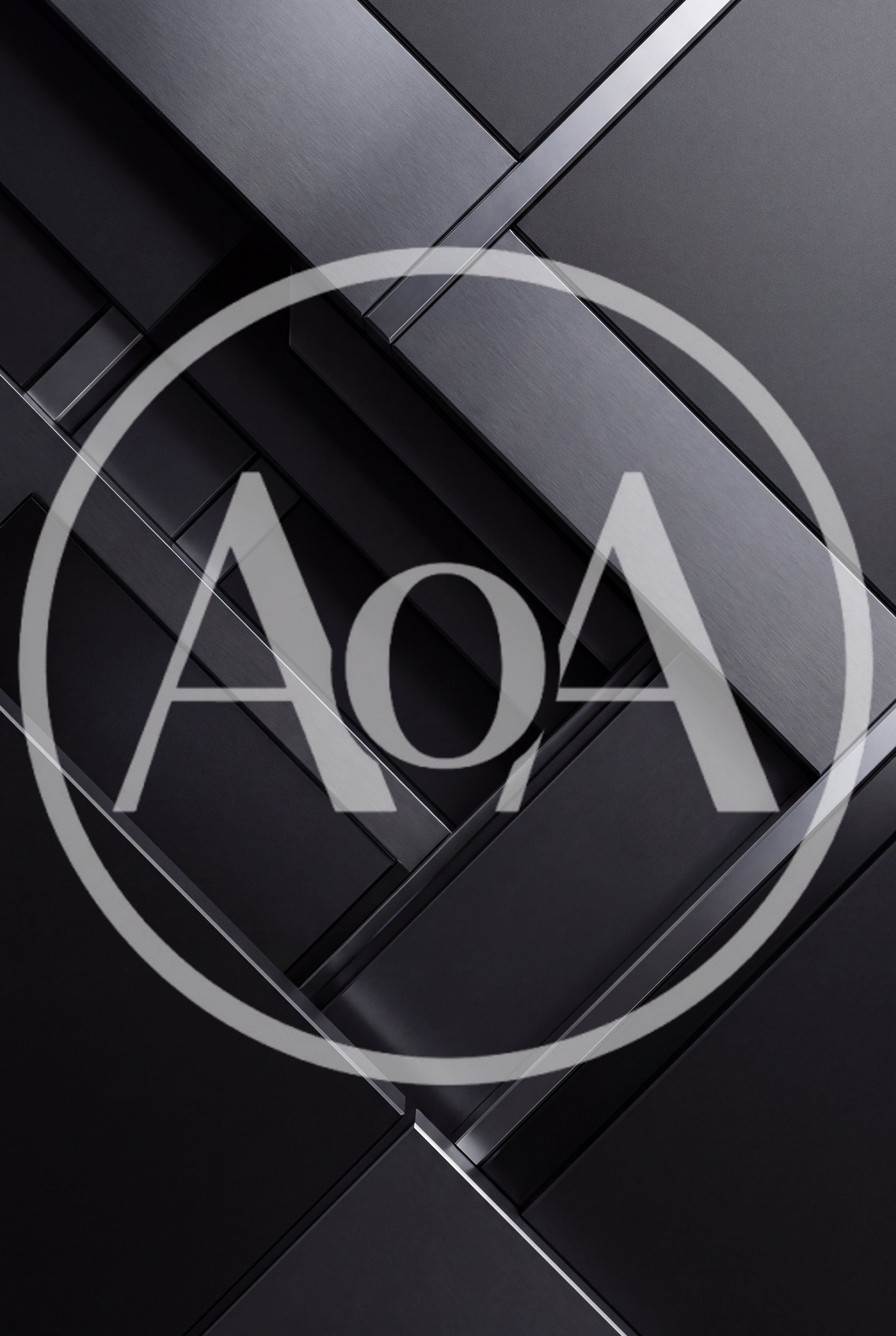 Abstract Geometric Dark Metal Panels Background