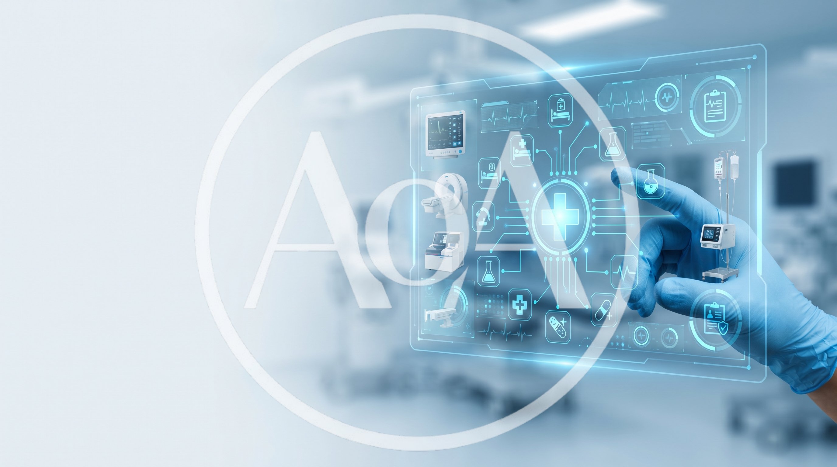 Medical Professional Interacting With Digital Healthcare Interface