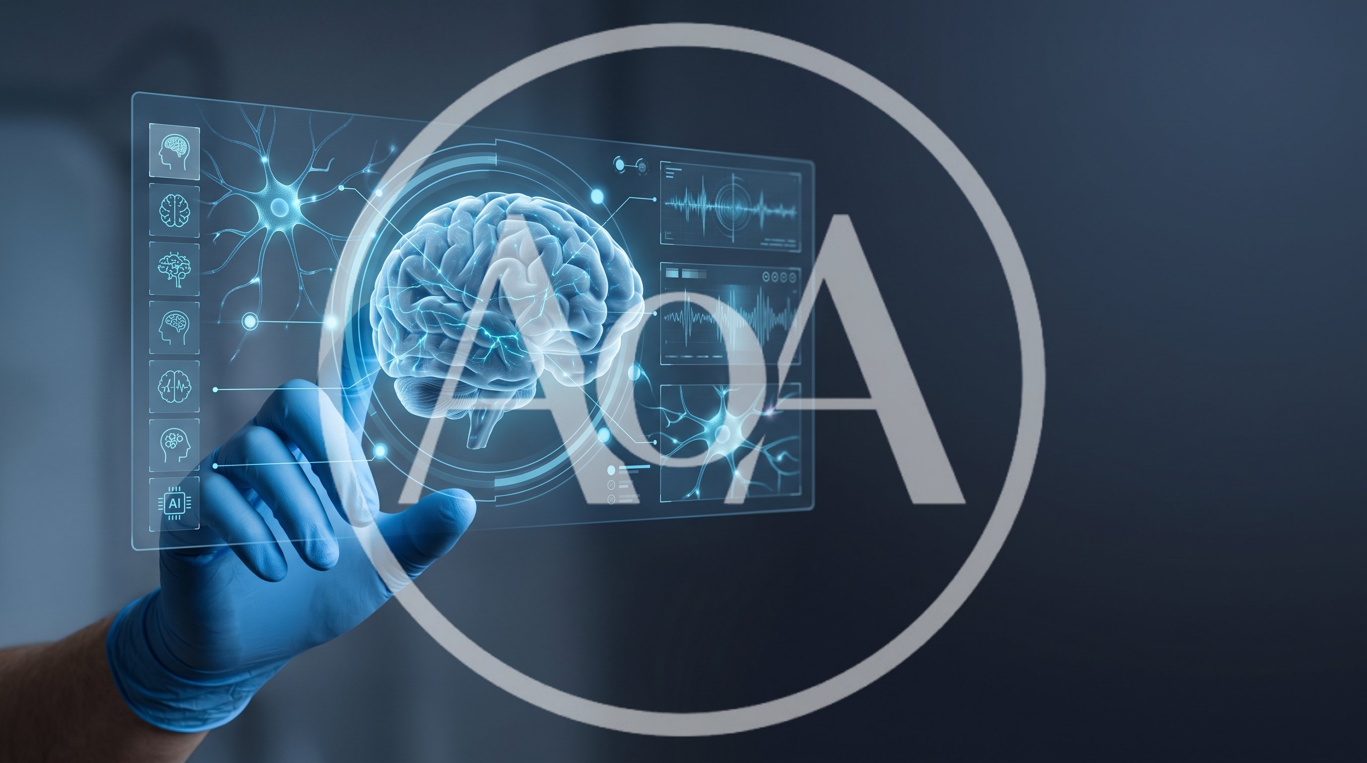 Doctor Interacting With Digital Brain Interface