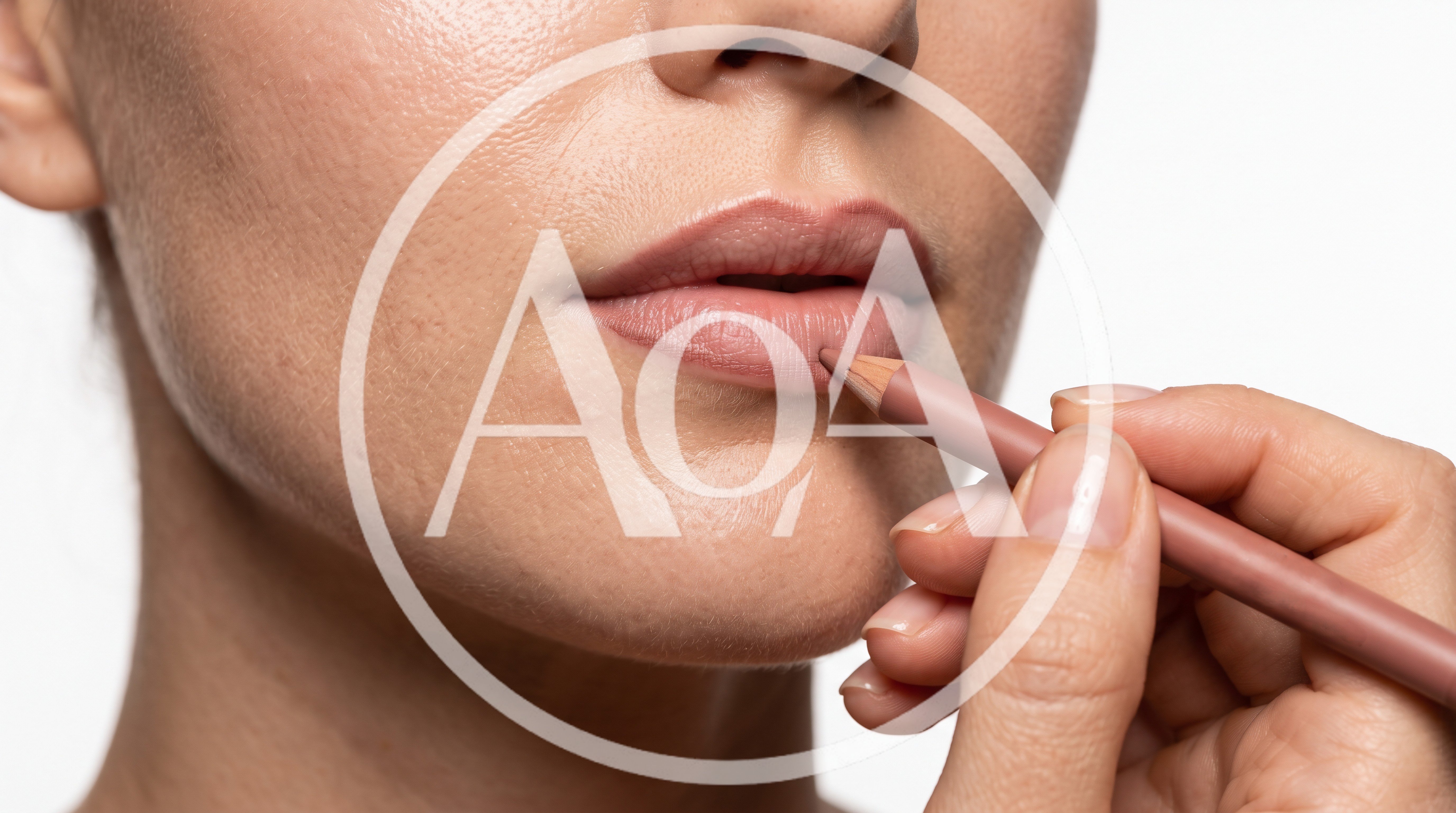 Professional Makeup Artist Applying Lip Liner