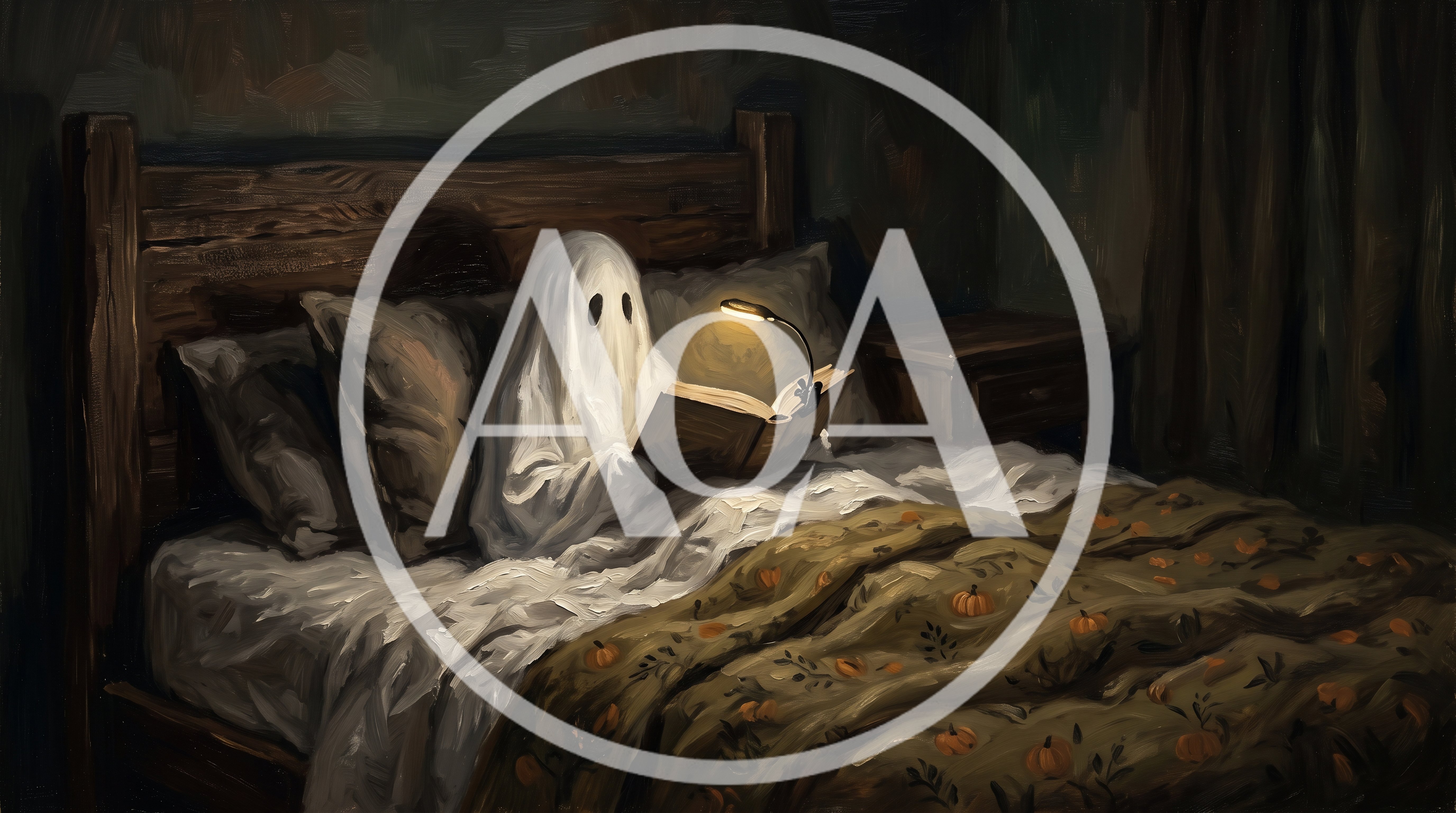 Ghost Reading A Book In Bed