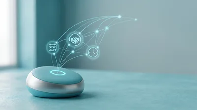 Smart Home Hub With Digital Service Icons