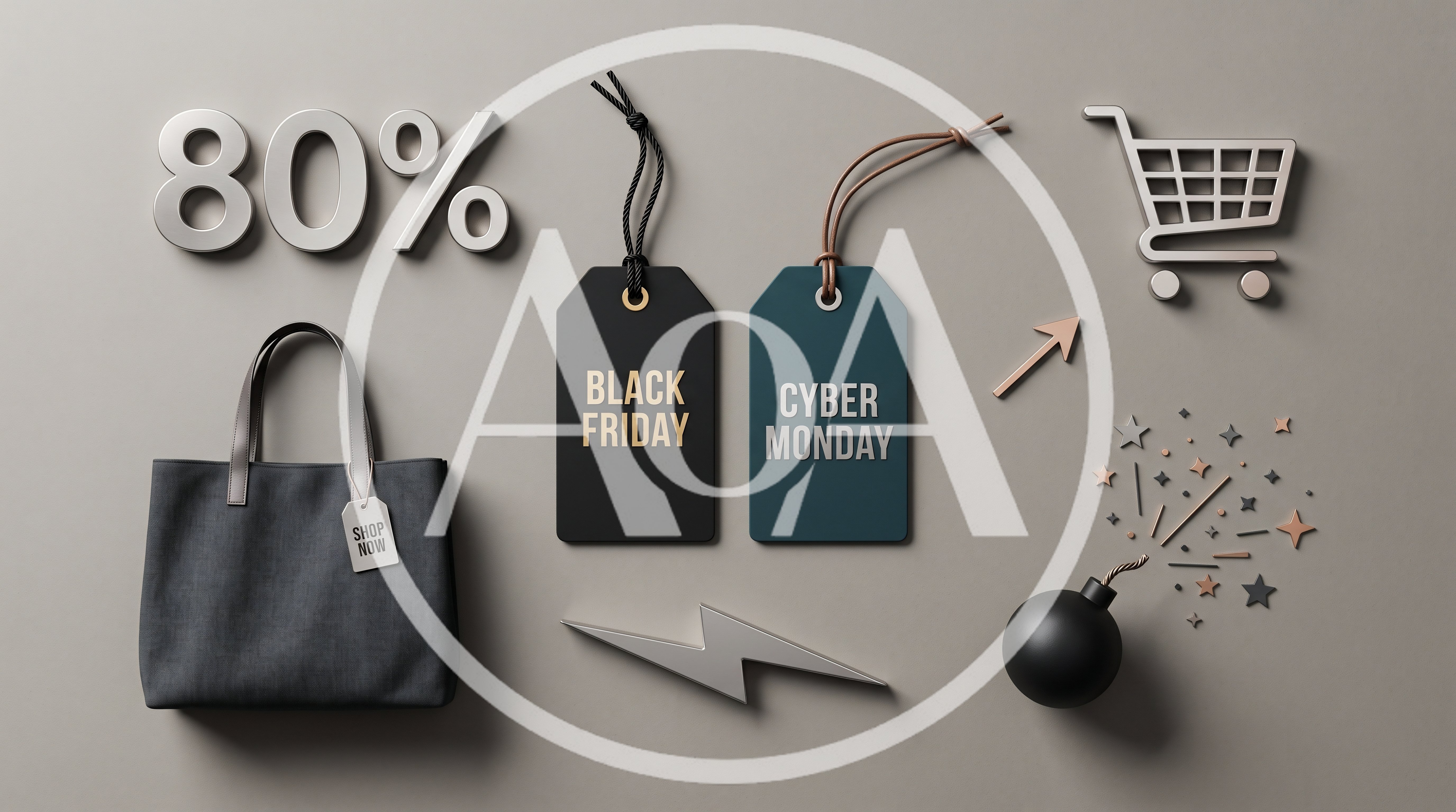 Black Friday and Cyber Monday Shopping Sale Concept