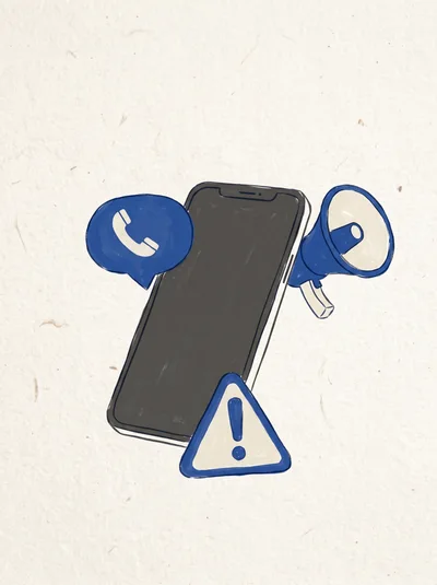 Digital Illustration Of Smartphone With Communication Icons