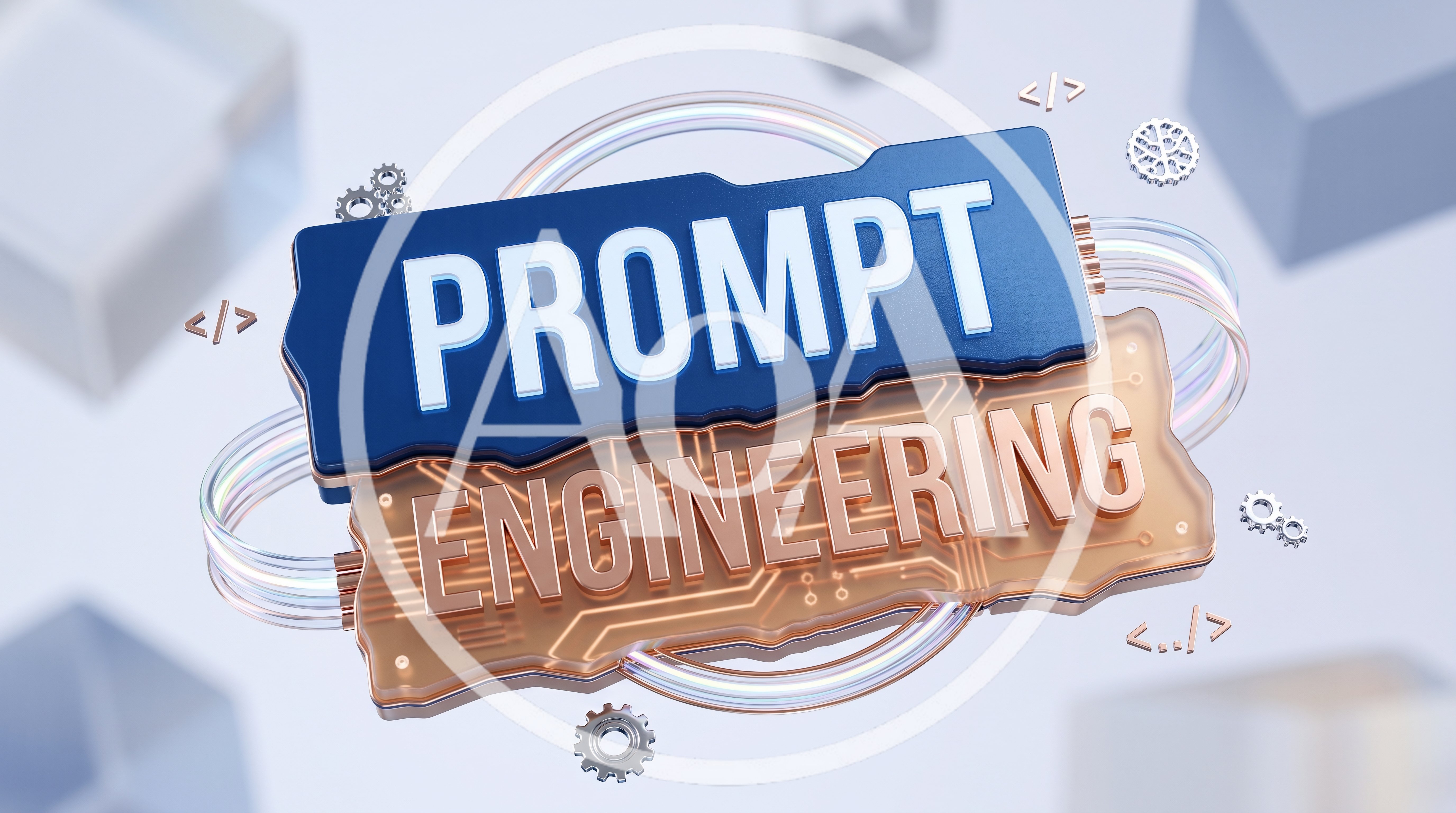 3D Rendered Prompt Engineering Text Concept