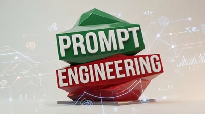 3D Rendered Prompt Engineering Text Concept
