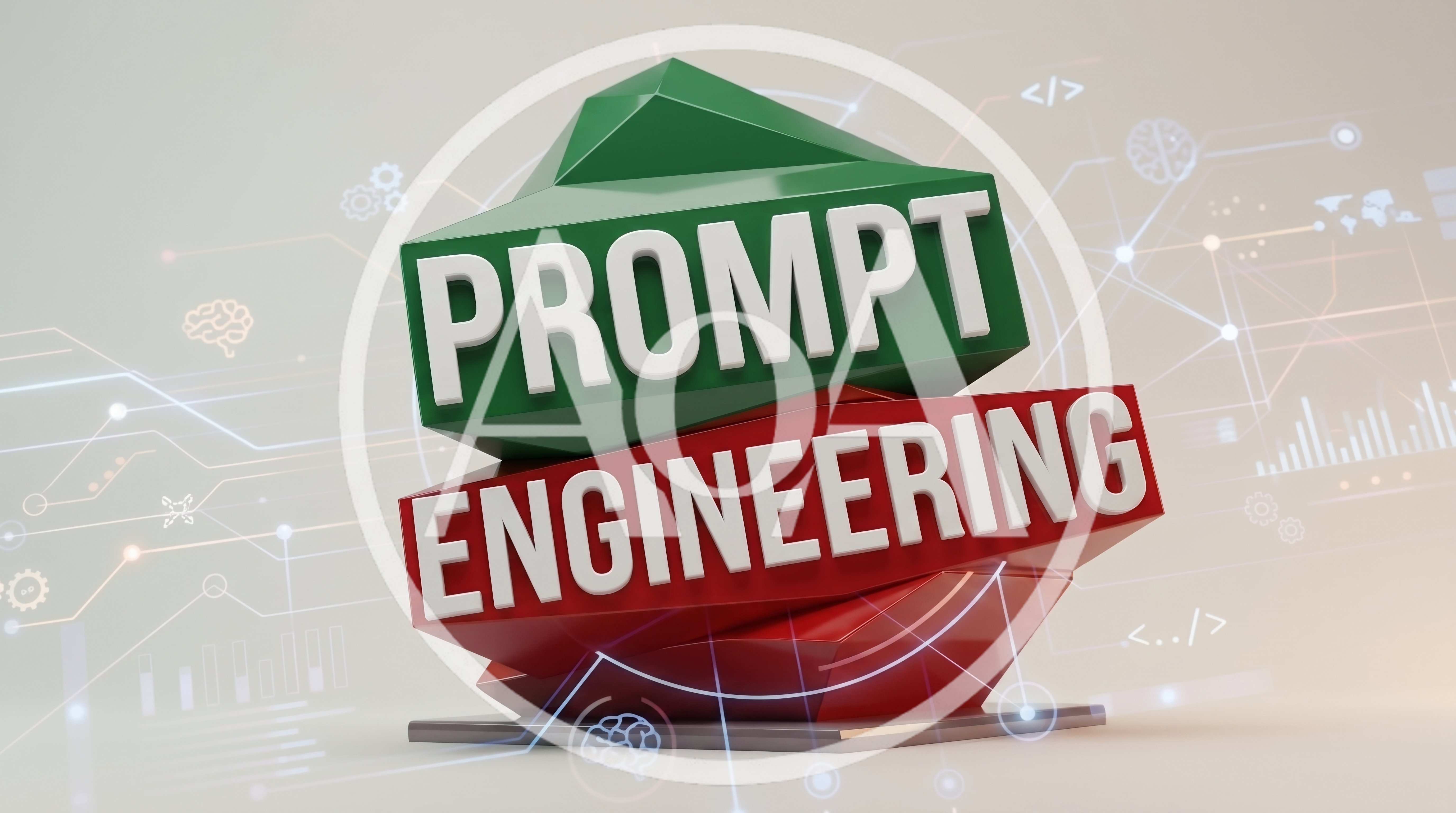 3D Rendered Prompt Engineering Text Concept