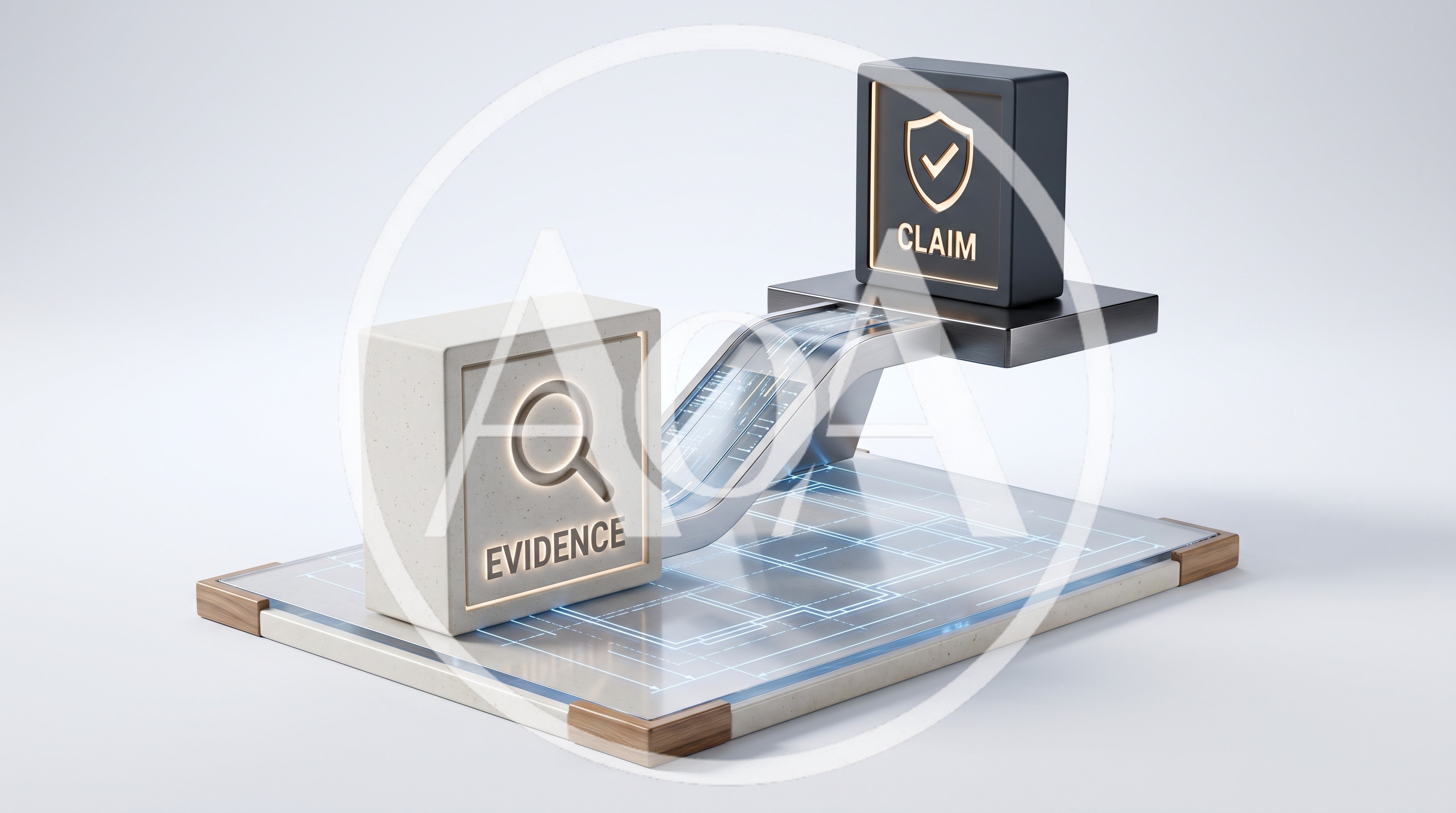 3D Conceptual Representation of Evidence Supporting a Claim
