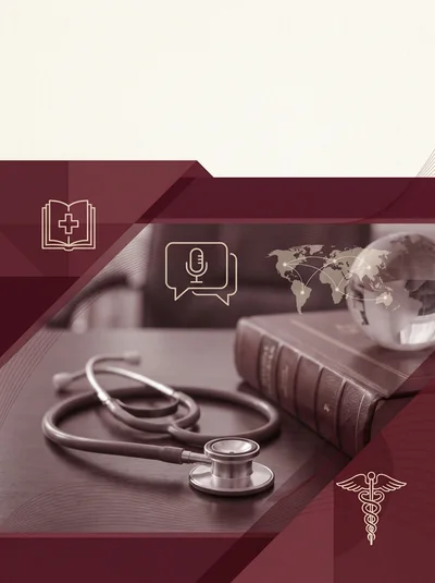Medical Concept Background with Stethoscope and Book