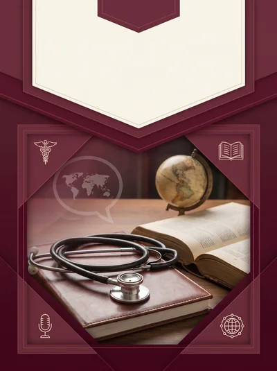 Medical Education Concept with Stethoscope and Open Book