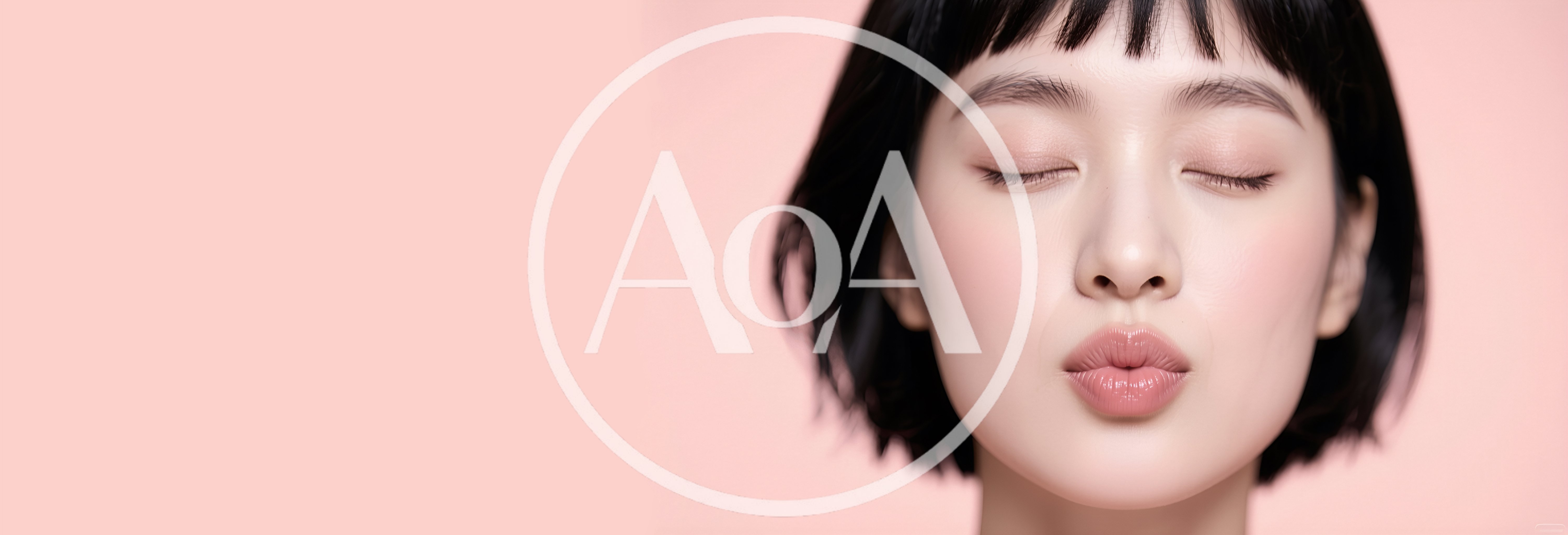 Young Woman With Short Hair Pouting Lips