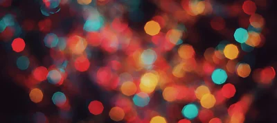 Abstract Bokeh Background With Colorful Blurred Lights