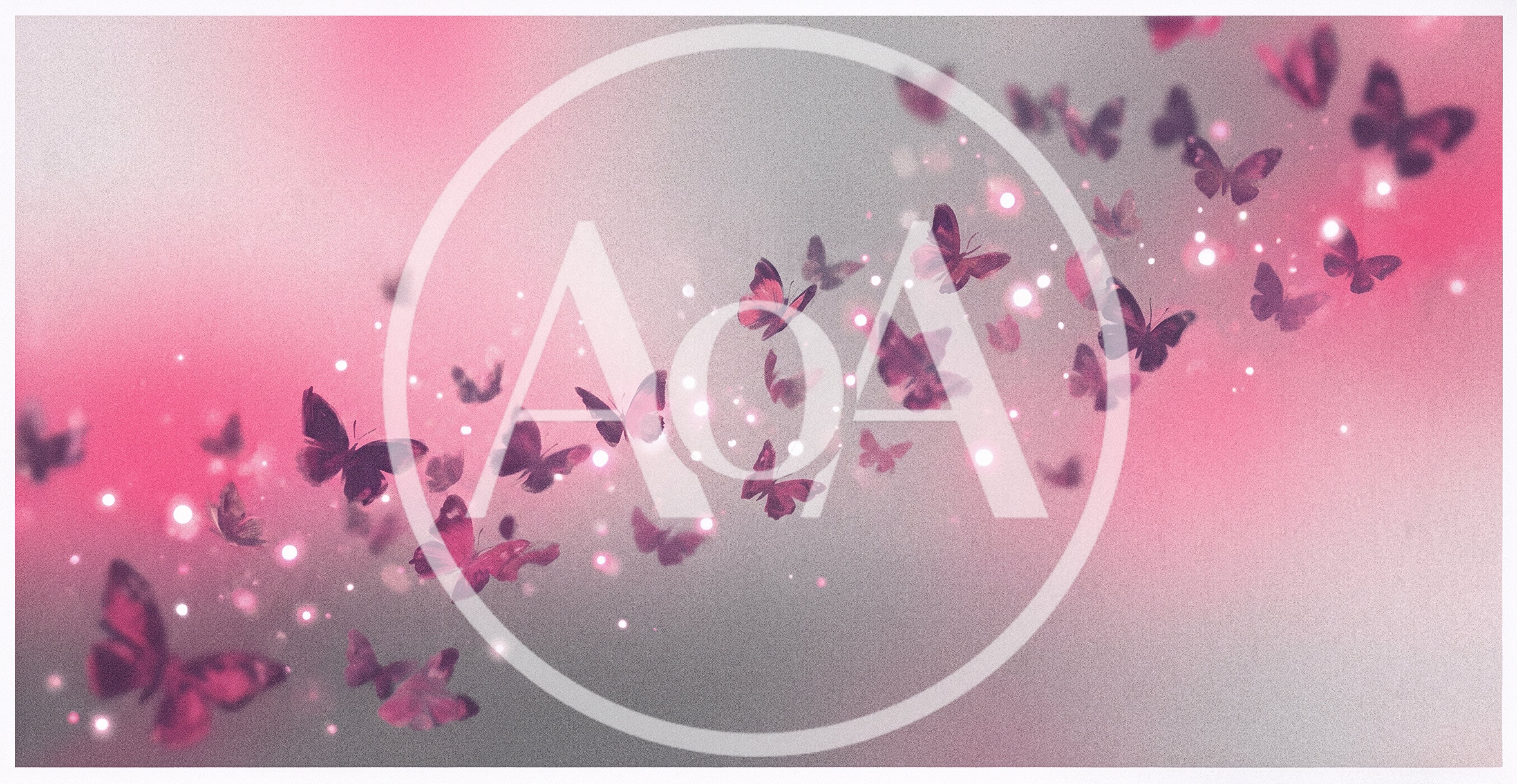 Pink Butterflies Flying Across A Soft Grained Gradient Background