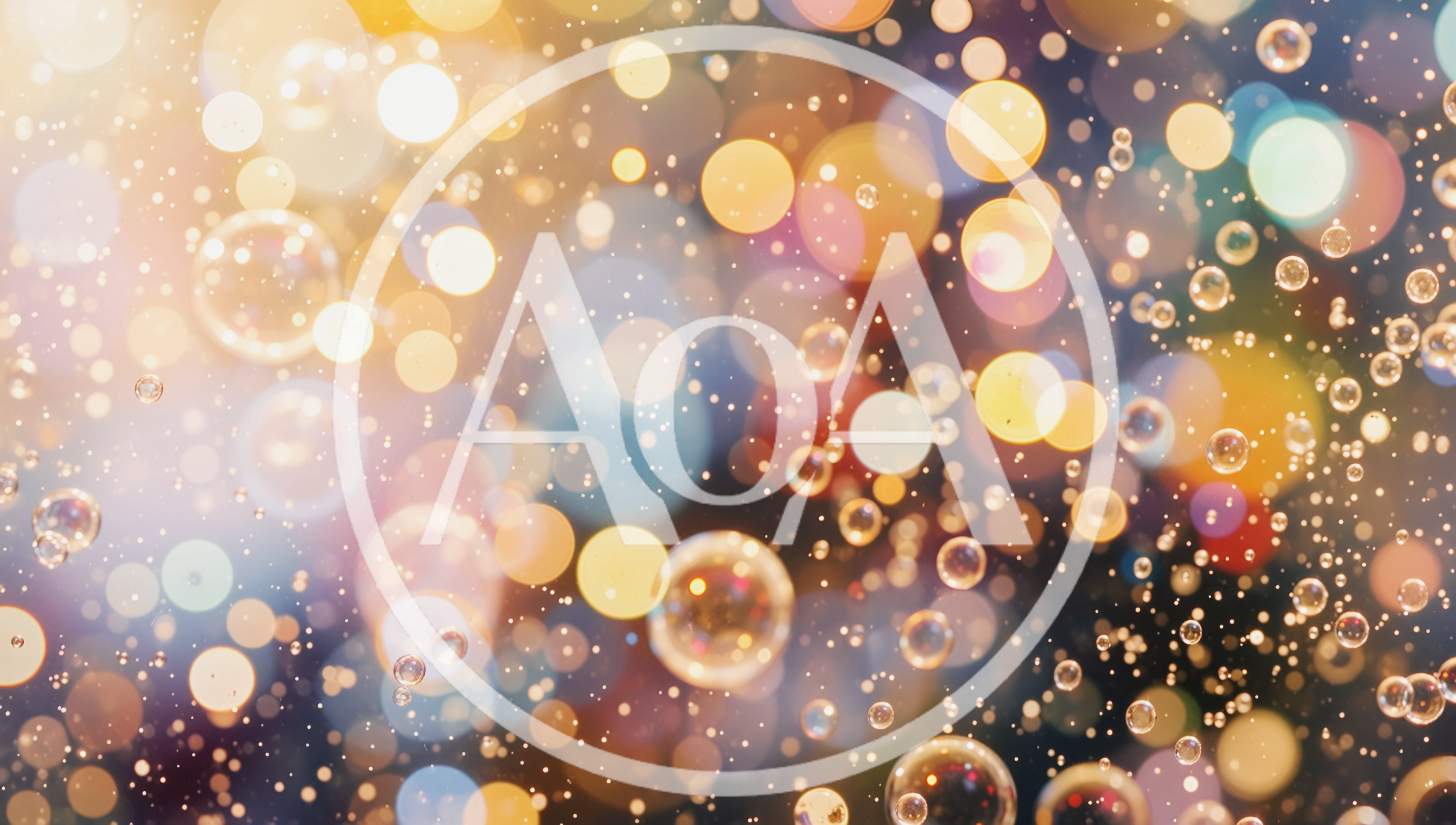 Abstract Bokeh Background With Floating Bubbles