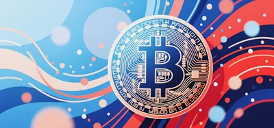 Bitcoin Cryptocurrency Symbol On Abstract Digital Background