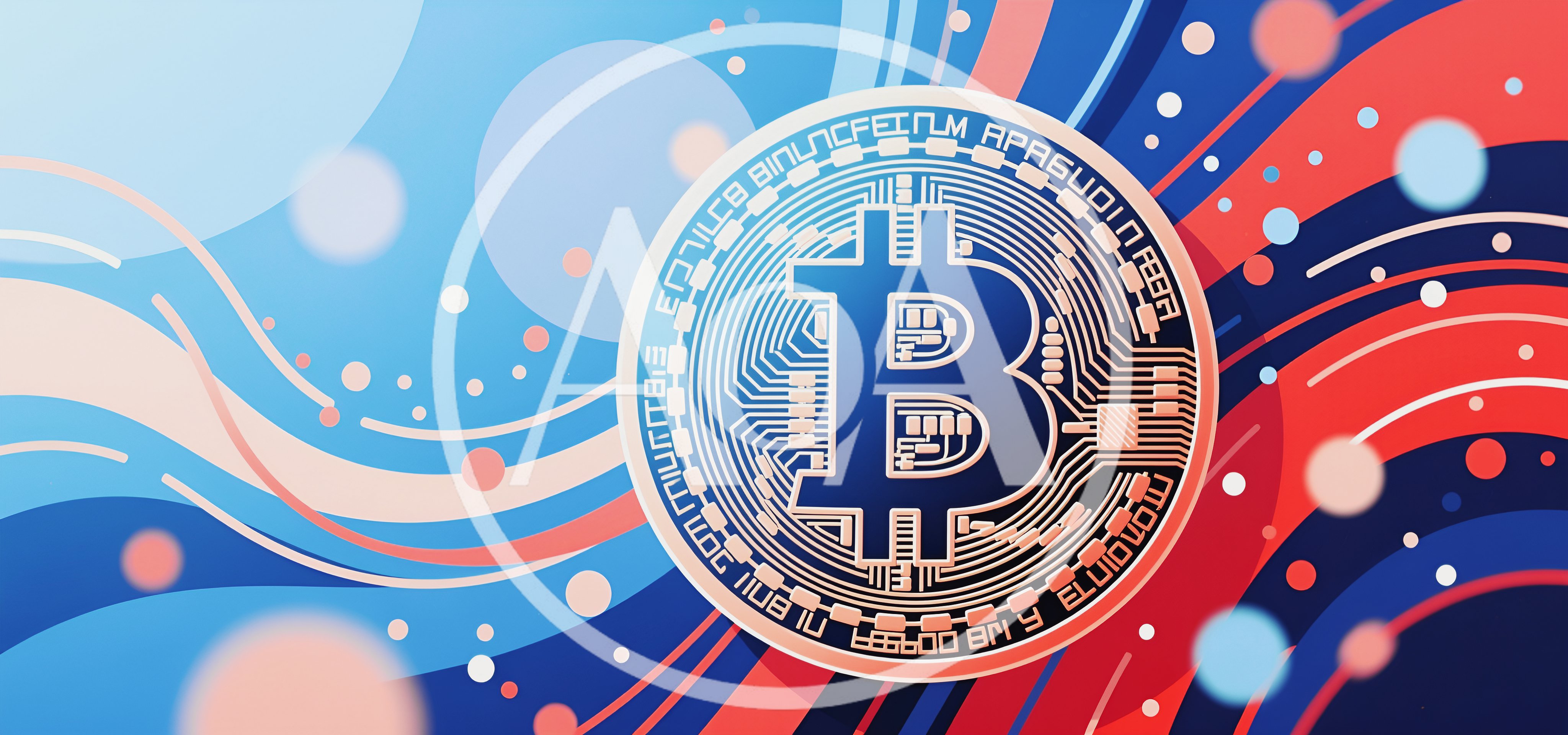 Bitcoin Cryptocurrency Symbol On Abstract Digital Background