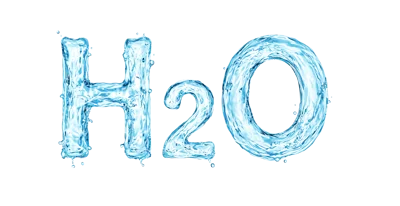 Water Splash Typography H2O Chemical Formula