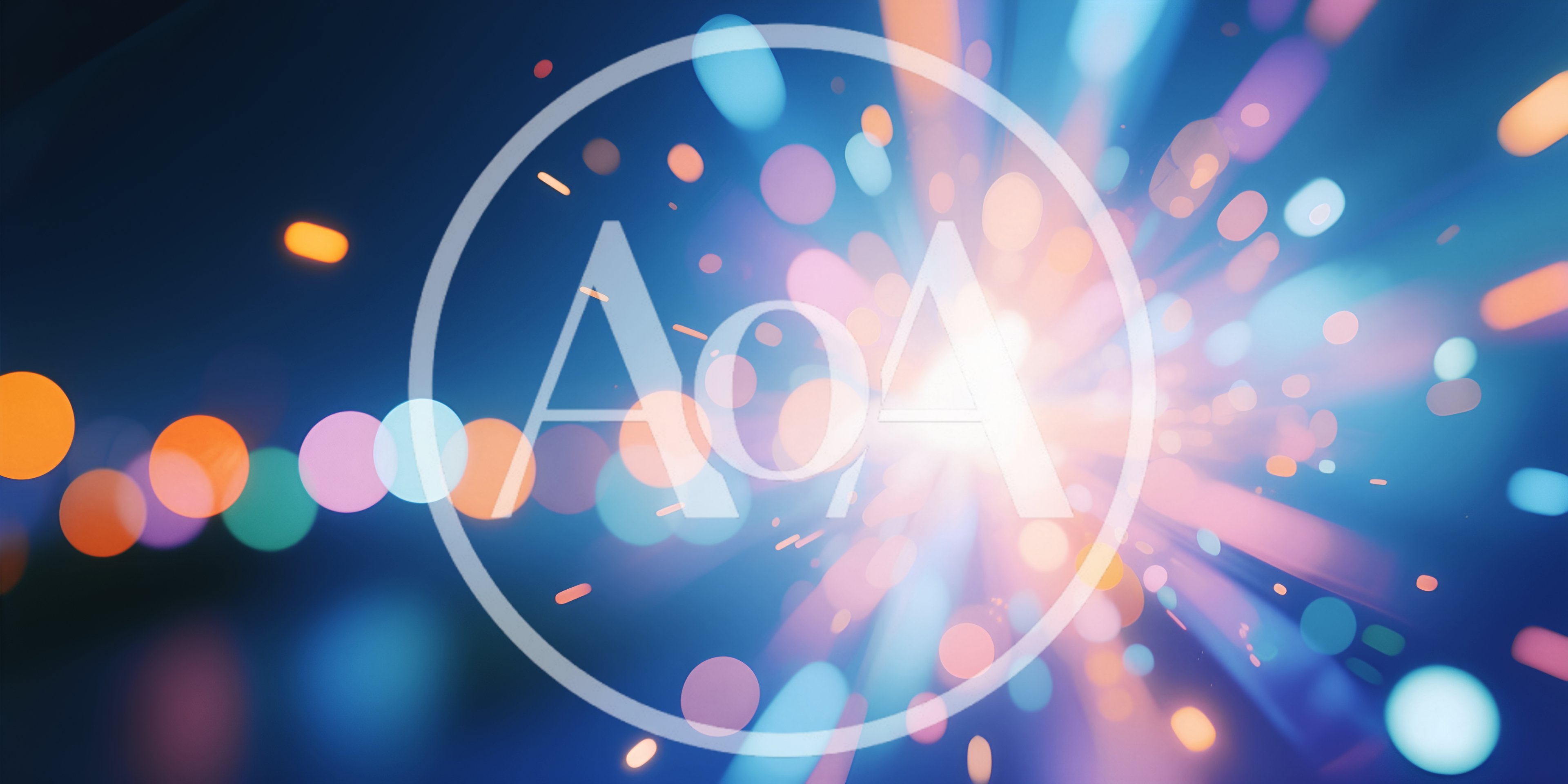 Abstract Bokeh Light Burst With Glowing Particles