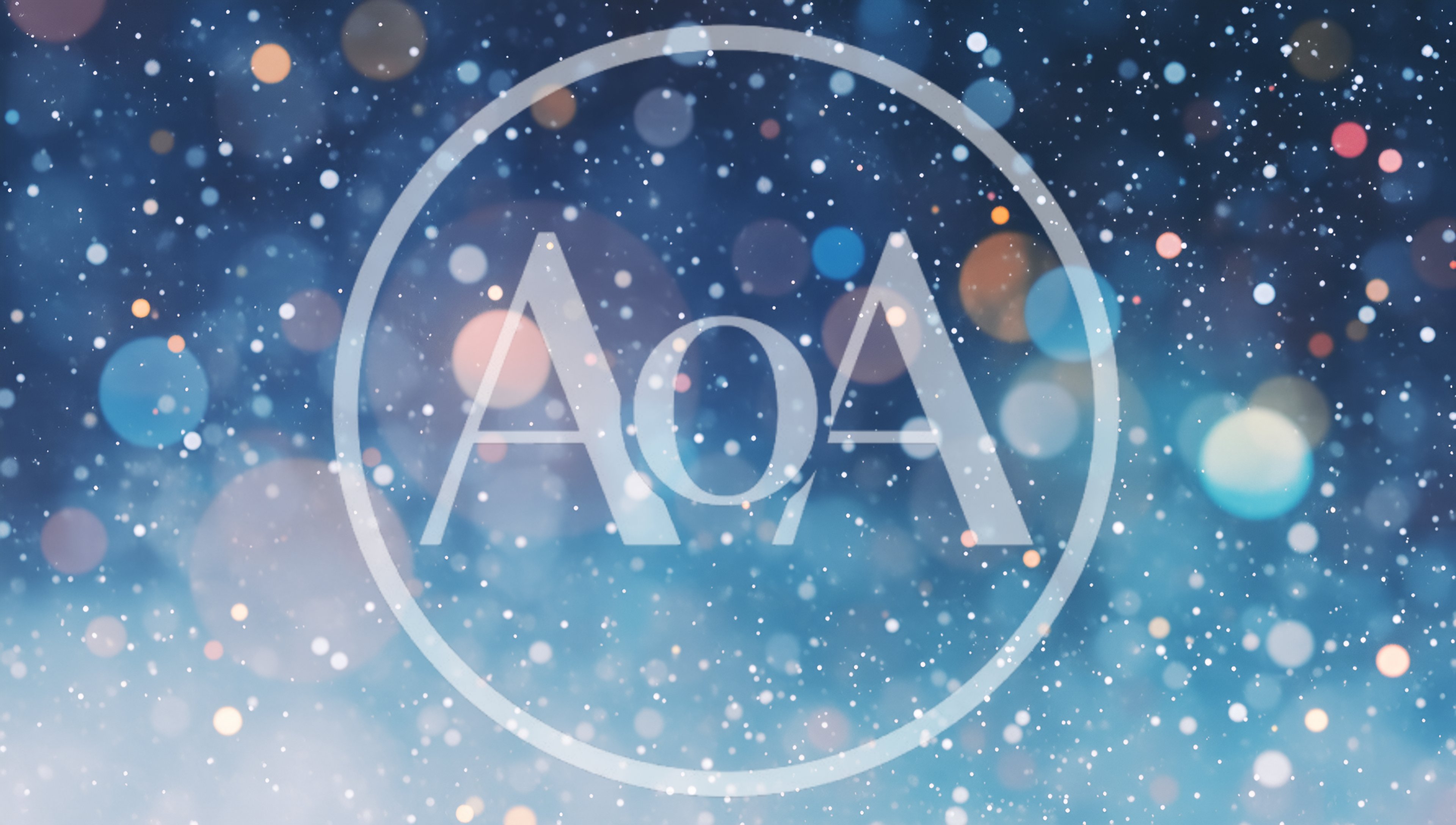 Abstract Winter Snowfall With Soft Bokeh Light Effects
