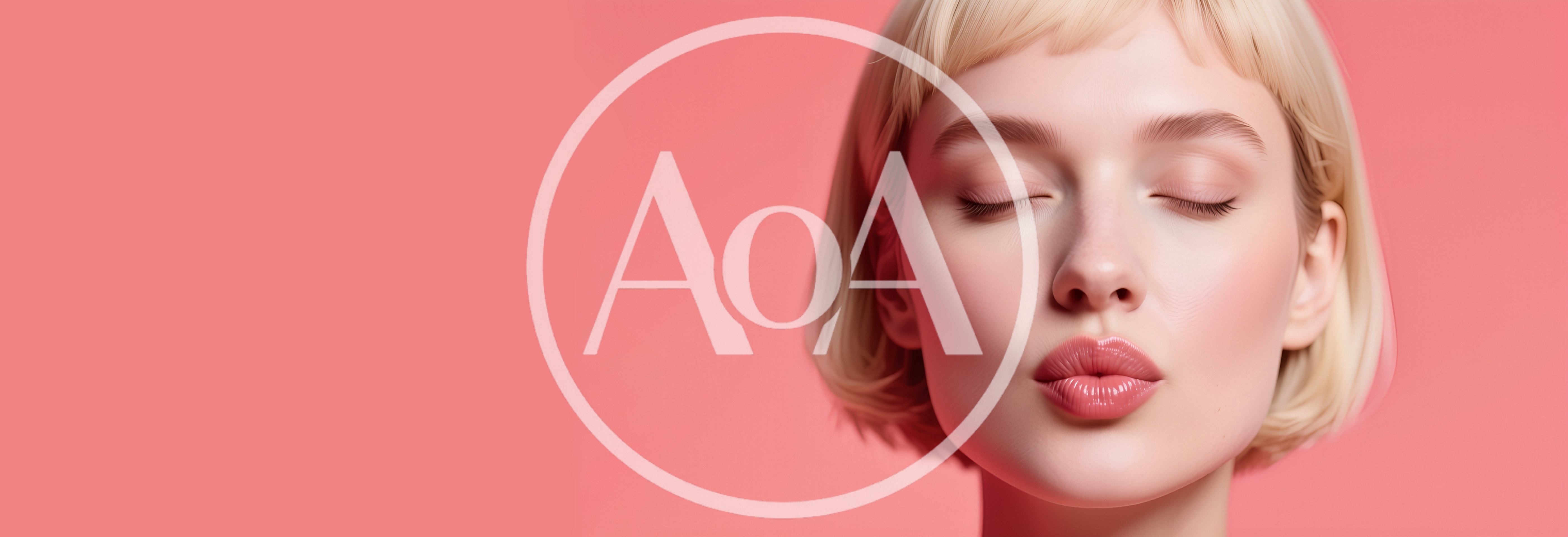 Blonde Woman With Closed Eyes Pouting Lips