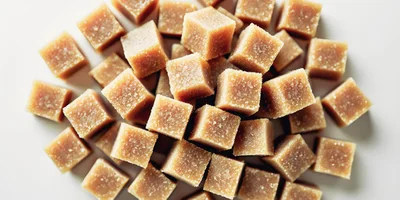 Top Down View Of Brown Sugar Cubes