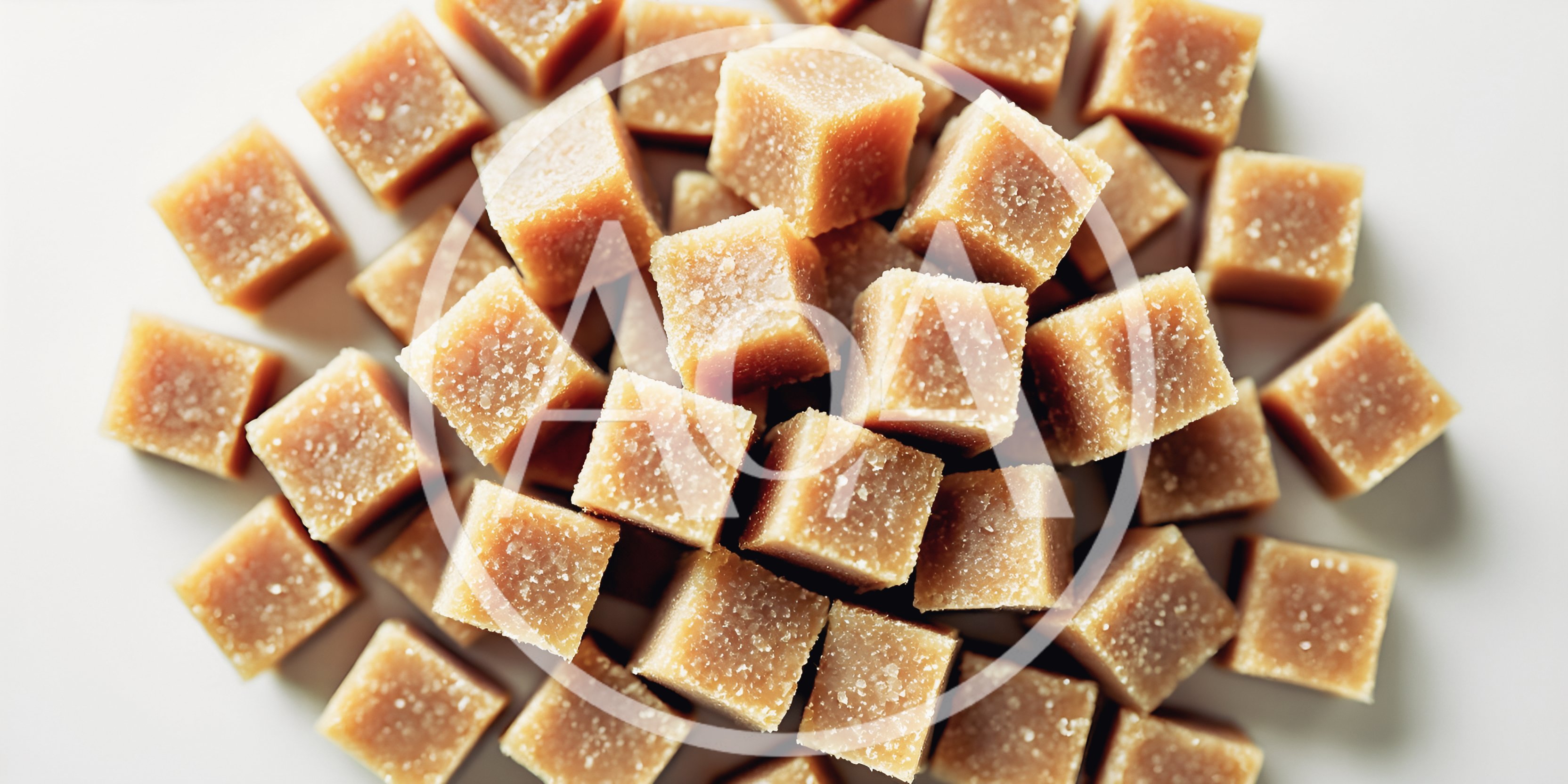Top Down View Of Brown Sugar Cubes